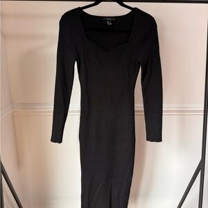 Forever 21 Black Long Sleeve Dress